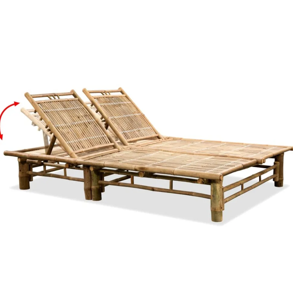 MAISON EXCLUSIVE - Chaise longue pour 2 personnes bambou