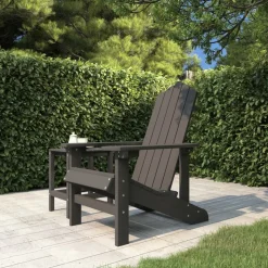 MAISON EXCLUSIVE - Chaise adirondack de jardin pehd anthracite