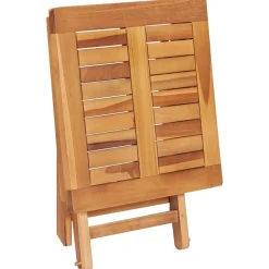 MAISON EXCLUSIVE - Chaise longue avec table et coussin bois de teck solide