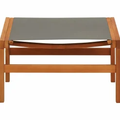 MAISON EXCLUSIVE - Chaise de jardin et repose-pied gris eucalyptus et textilène