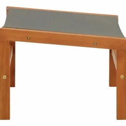 MAISON EXCLUSIVE - Chaise de jardin et repose-pied gris eucalyptus et textilène