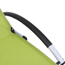 MAISON EXCLUSIVE - Chaise longue aluminium textilène vert