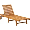 MAISON EXCLUSIVE - Chaise longue bois d'acacia solide