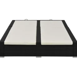 MAISON EXCLUSIVE - Chaise longue double résine tressée noir