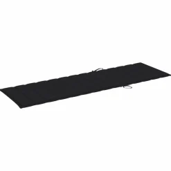MAISON EXCLUSIVE - Chaise longue double et coussins noir bois de pin imprégné