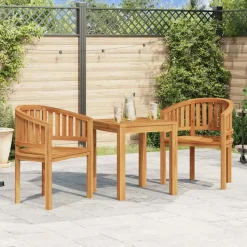MAISON EXCLUSIVE - Chaise en forme de banane bois de teck solide
