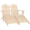MAISON EXCLUSIVE - Chaise de jardin adirondack 2 places et repose-pied sapin