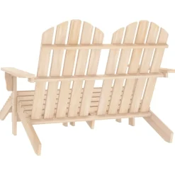 MAISON EXCLUSIVE - Chaise de jardin adirondack 2 places et repose-pied sapin