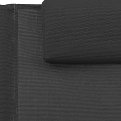 MAISON EXCLUSIVE - Chaise longue avec oreiller acier et textilène noir