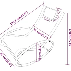 MAISON EXCLUSIVE - Chaise longue avec oreiller acier et textilène noir