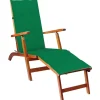MAISON EXCLUSIVE - Chaise longue d'extérieur repose-pied et coussin acacia solide