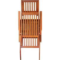 MAISON EXCLUSIVE - Chaise longue d'extérieur repose-pied et coussin acacia solide