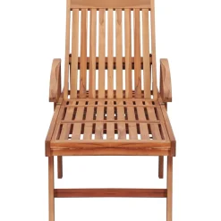 MAISON EXCLUSIVE - Chaise longue avec coussin noir bois de teck solide