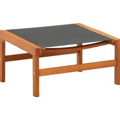 MAISON EXCLUSIVE - Chaise de jardin et repose-pied eucalyptus solide et textilène
