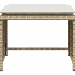 MAISON EXCLUSIVE - Chaise de jardin avec tabouret beige résine tressée