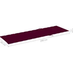 MAISON EXCLUSIVE - Chaise longue de jardin avec coussin bambou