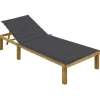 MAISON EXCLUSIVE - Chaise longue avec coussin anthracite bois de pin imprégné