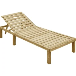 MAISON EXCLUSIVE - Chaise longue avec coussin anthracite bois de pin imprégné
