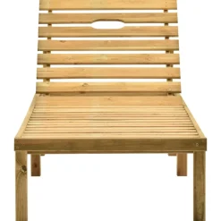 MAISON EXCLUSIVE - Chaise longue avec coussin noir bois de pin imprégné