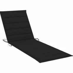 MAISON EXCLUSIVE - Chaise longue avec coussin noir bois de pin imprégné
