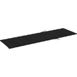 MAISON EXCLUSIVE - Chaise longue avec coussin noir bois de pin imprégné