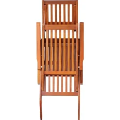 MAISON EXCLUSIVE - Chaise longue d'extérieur repose-pied et coussin acacia solide