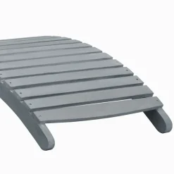 MAISON EXCLUSIVE - Chaise longue avec coussin gris bois d'acacia solide