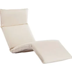 MAISON EXCLUSIVE - Chaise longue pliable tissu oxford blanc crème