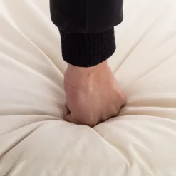 MAISON EXCLUSIVE - Chaise longue pliable tissu oxford blanc crème