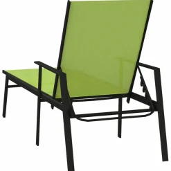 MAISON EXCLUSIVE - Chaise longue acier et tissu textilène vert
