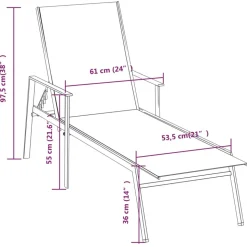 MAISON EXCLUSIVE - Chaise longue acier et tissu textilène vert