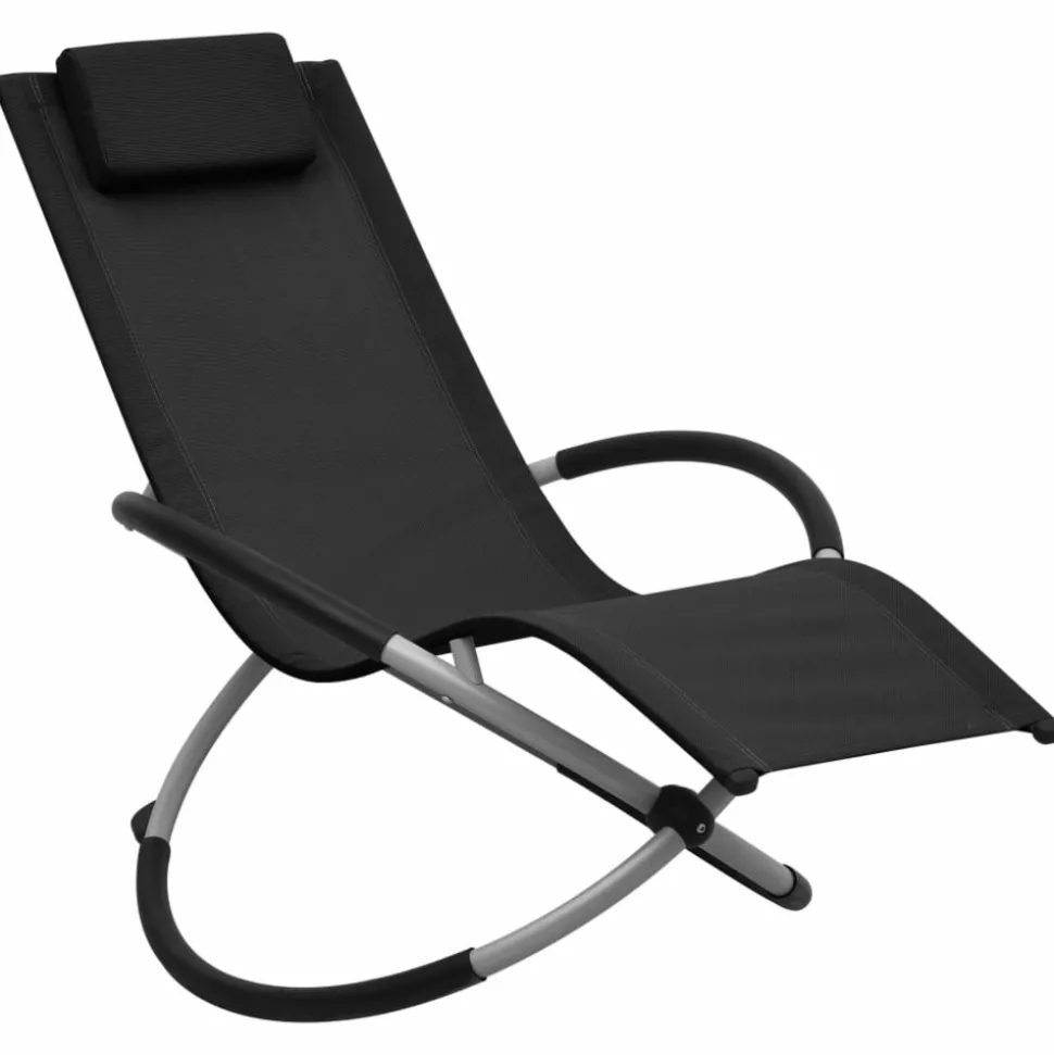 MAISON EXCLUSIVE - Chaise longue pour enfants acier noir