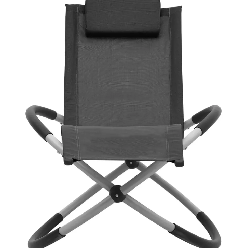 MAISON EXCLUSIVE - Chaise longue pour enfants acier noir