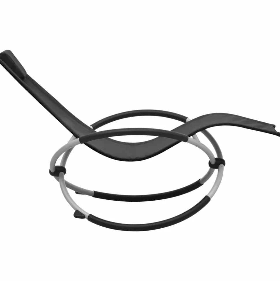 MAISON EXCLUSIVE - Chaise longue pour enfants acier noir