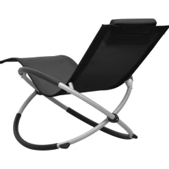 MAISON EXCLUSIVE - Chaise longue pour enfants acier noir