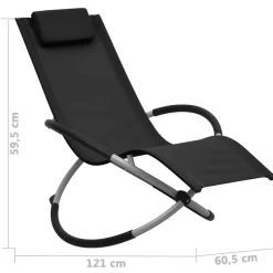 MAISON EXCLUSIVE - Chaise longue pour enfants acier noir