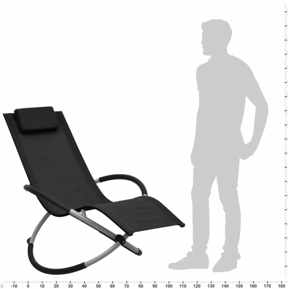 MAISON EXCLUSIVE - Chaise longue pour enfants acier noir