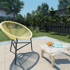 MAISON EXCLUSIVE - Chaise de jardin acapulco résine tressée beige