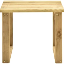 MAISON EXCLUSIVE - Chaise longue de jardin avec table et coussin pin imprégné