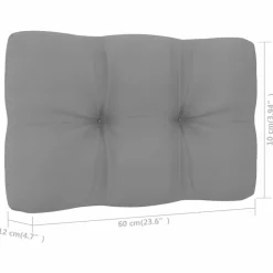 MAISON EXCLUSIVE - Chaise de jardin avec coussins gris bois de pin imprégné