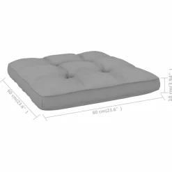 MAISON EXCLUSIVE - Chaise de jardin avec coussins gris bois de pin imprégné