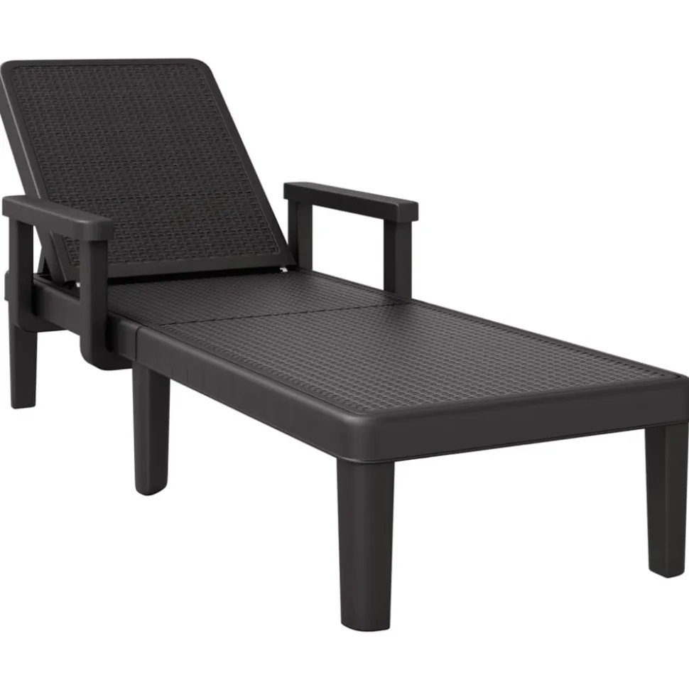 MAISON EXCLUSIVE - Chaise longue réglable en hauteur à 4 positions polypropylène