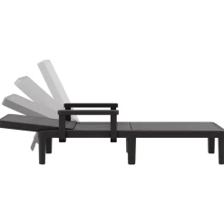 MAISON EXCLUSIVE - Chaise longue réglable en hauteur à 4 positions polypropylène