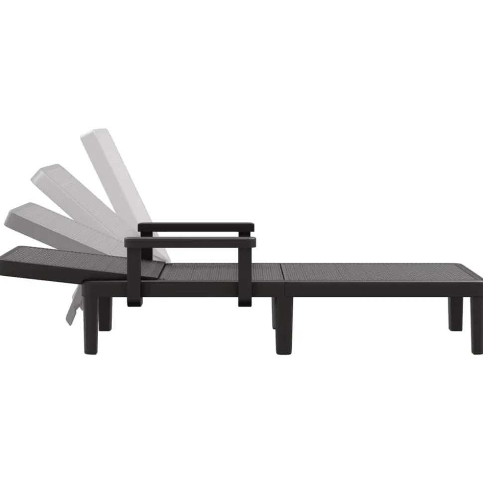 MAISON EXCLUSIVE - Chaise longue réglable en hauteur à 4 positions polypropylène