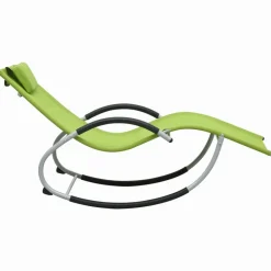 MAISON EXCLUSIVE - Chaise longue avec oreiller vert textilène