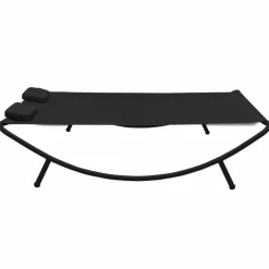 MAISON EXCLUSIVE - Chaise longue d'extérieur tissu noir