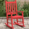 MAISON EXCLUSIVE - Chaise à bascule enfants rouge bois de peuplier massif