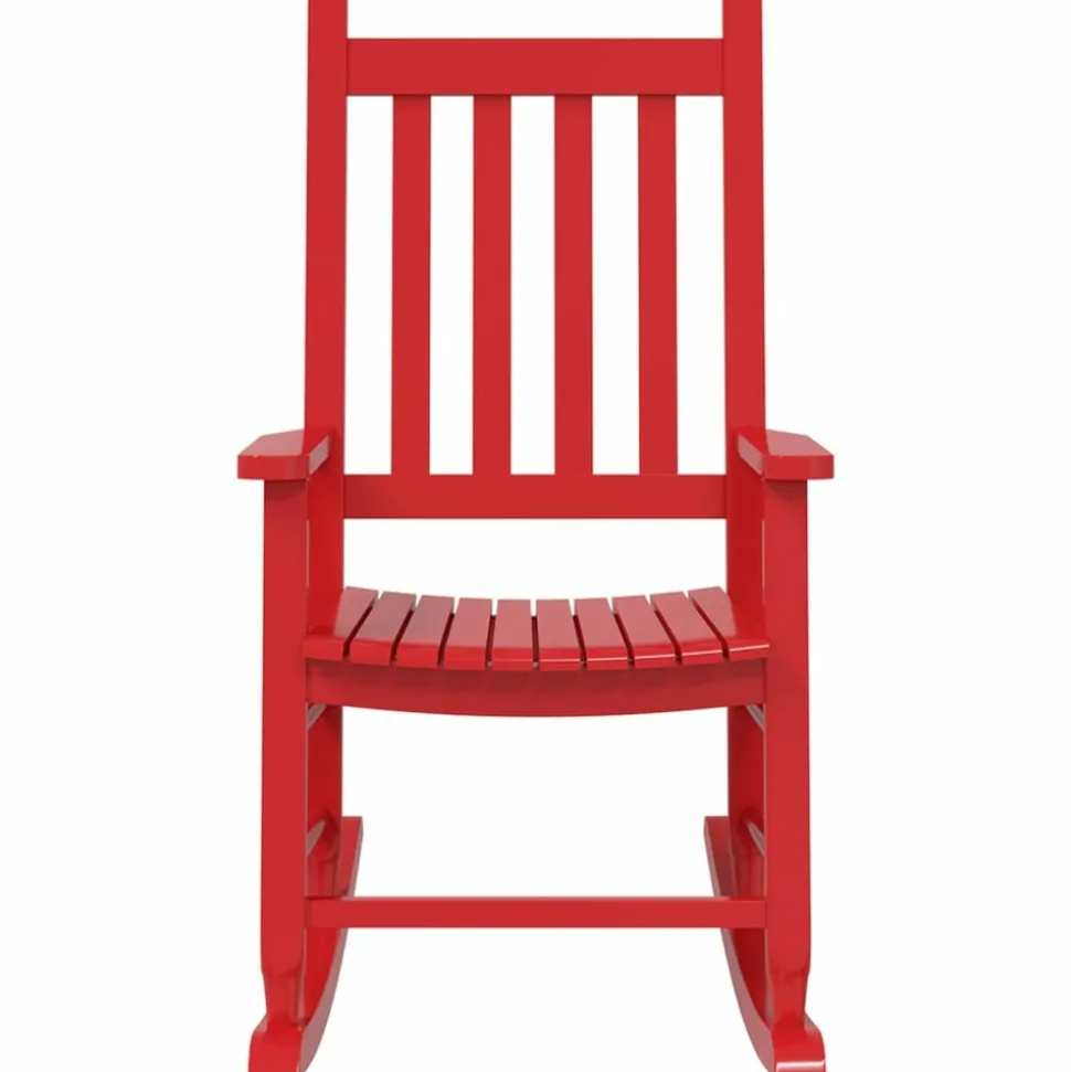MAISON EXCLUSIVE - Chaise à bascule enfants rouge bois de peuplier massif