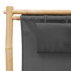 MAISON EXCLUSIVE - Chaise de terrasse bambou et toile gris foncé