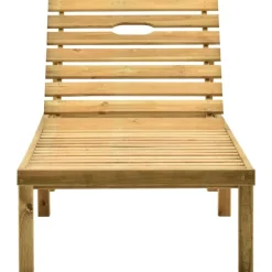 MAISON EXCLUSIVE - Chaise longue de jardin avec table bois de pin imprégné